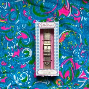 Brand new Lily Pulitzer gold leather Apple Watch band